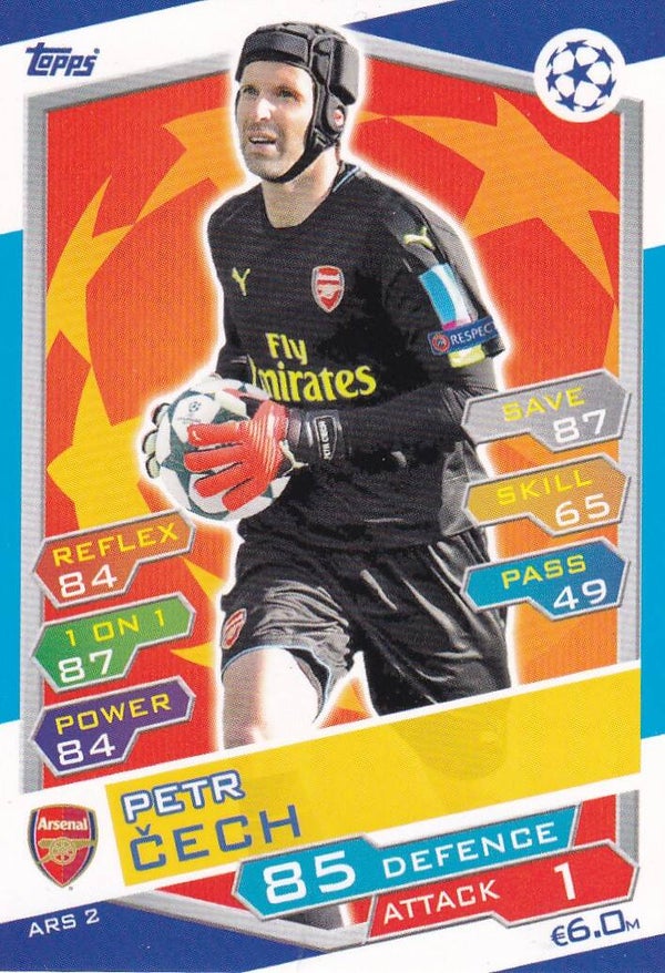 Petr Cech - Arsenal London - Topps Champions League 2016 - Basis Karte - Nr. ARS 2