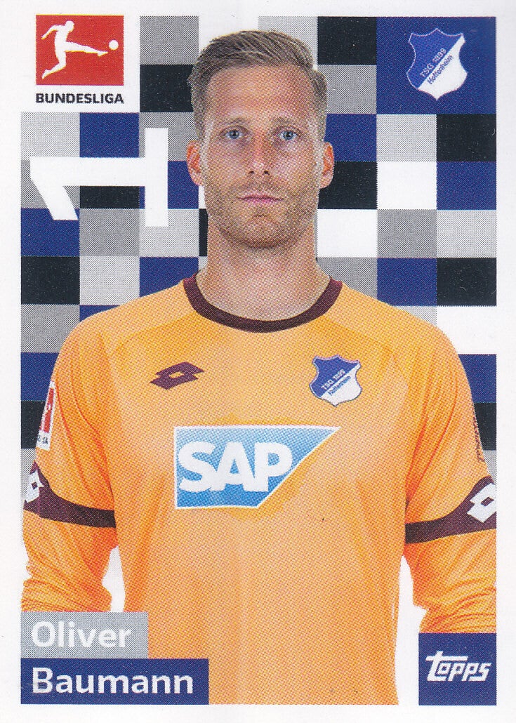 Oliver Baumann / TSG Hoffenheim / Topps Bundesliga 2018 / Basis Bild / Nr.125