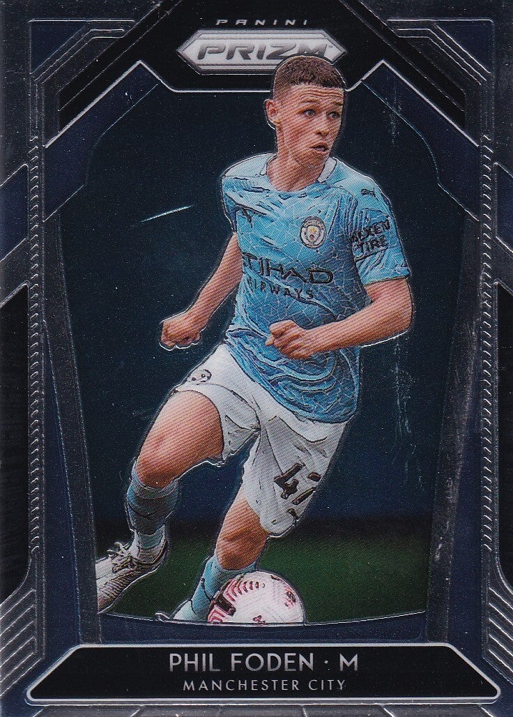 Phil Foden / Manchester City / Panini Prizm Premier League 2020 / Silber Schwarz / Nr. 96