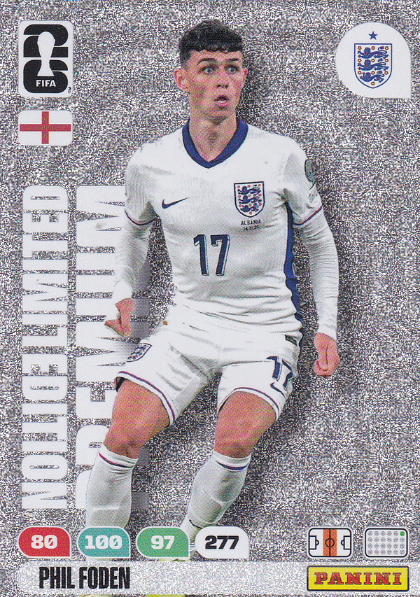 Phil Foden - England - Panini WM 2026 - Limited Premium Silber - Nr. LEP-PF