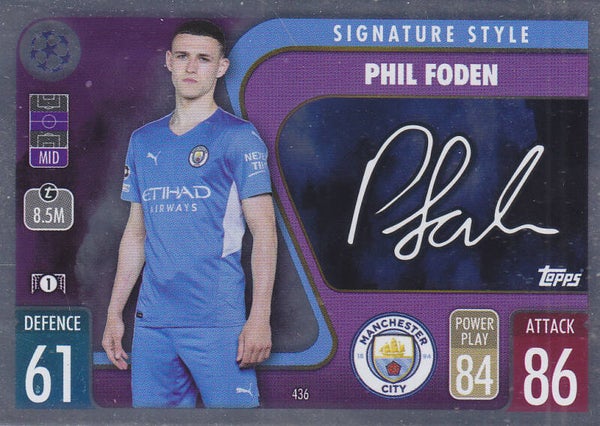 Phil Foden / Manchester City / Topps Champions League 2021 / Signature Style / Nr. 436