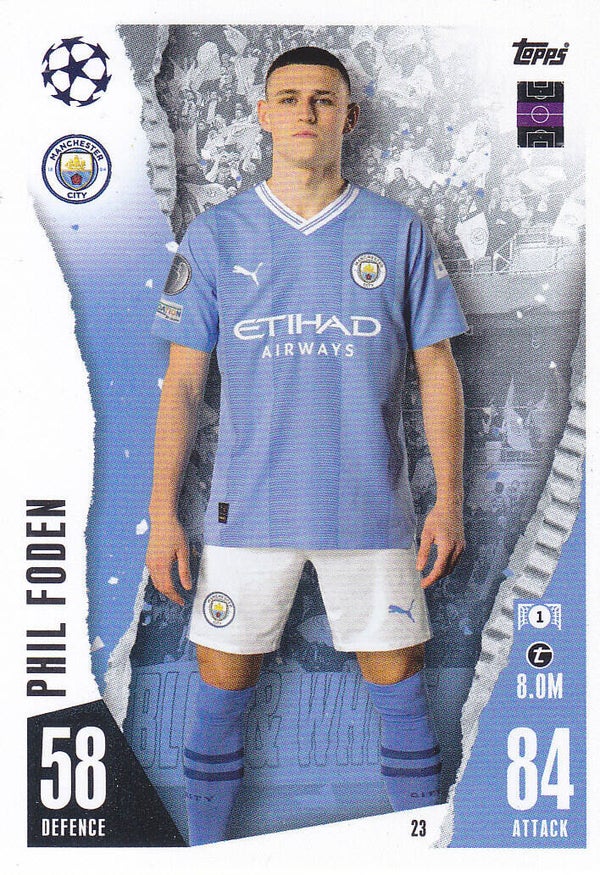 Phil Foden / Manchester City / Topps Champions League 2023 / Basis Karte / Nr.23