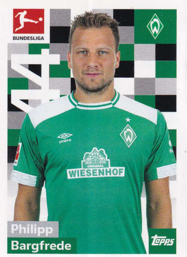 Philipp Bargfrede - Werder Bremen - Topps Bundesliga 2018 - Basis Bild - Nr. 40