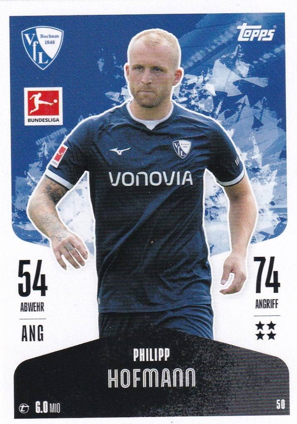 Philipp Hofmann / VFL Bochum / Topps Match Attax 2024 / Basis Karte / Nr. 50