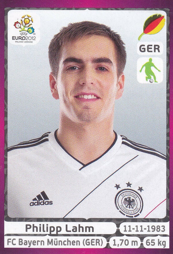 Philipp Lahm / Deutschland / Panini EM 2012 / Basis Bild / Nr. 231