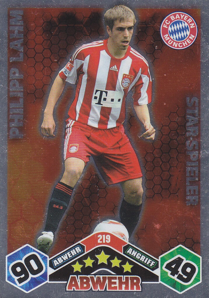Philipp Lahm / FC Bayern München / Topps Match Attax 2010 / Star-Spieler / Nr. 219