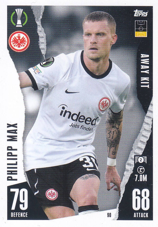 Philipp Max / Eintracht Frankfurt / Topps Champions League Extra 2023 / Away Kit / Nr.90