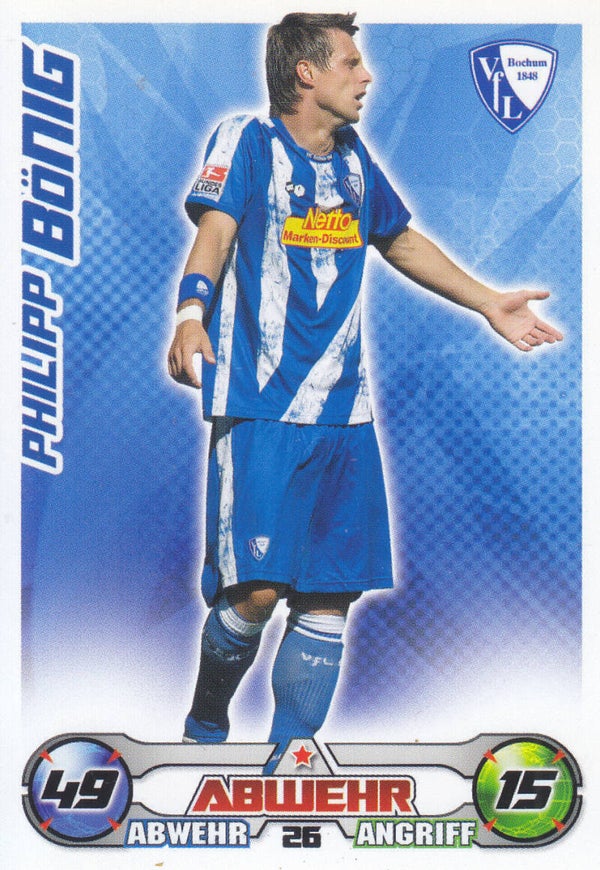 Philipp Bönig / VFL Bochum / Topps Match Attax 2009 / Basis Karte / Nr. 26