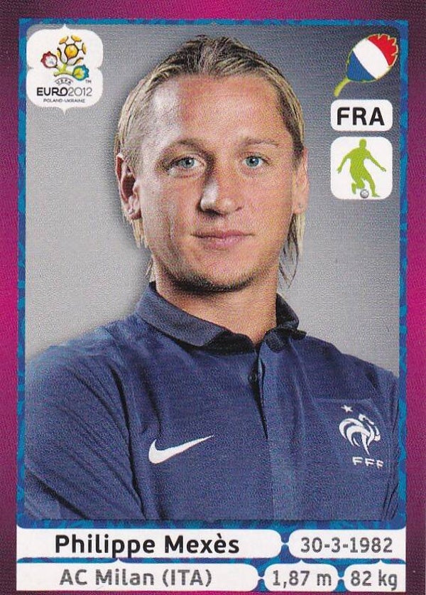 Philippe Mexes / Frankreich / Panini EM 2012 / Basis Bild / Nr. 466