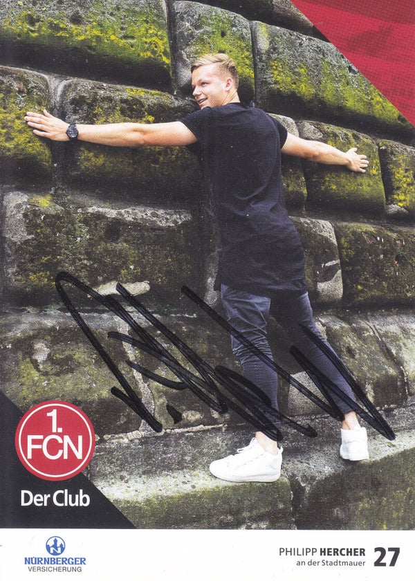 Philipp Hercher / 1.FC Nürnberg / Autogrammkarte 2016