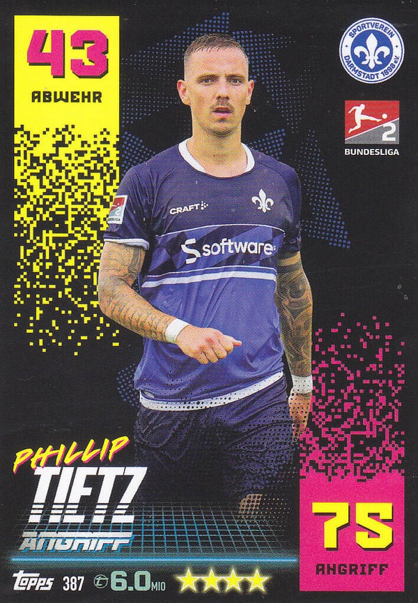 Phillip Tietz SV Darmstadt 98 Basis Karte Nr.387