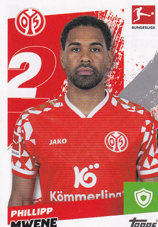 Phillipp Nwene - 1.FSV Mainz 05 - Topps Bundesliga 2025 - Basis Bild - Nr. 214