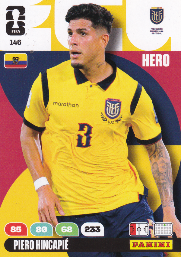 Piero Hincapie - Ecuador - Panini WM 2026 - Hero - Nr. 146