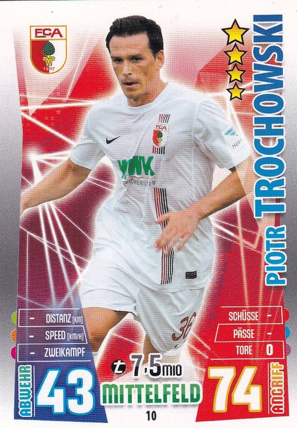 Piotr Trochowski / FC Augsburg / Topps Match Attax 2015 / Basis Karte / Nr. 10