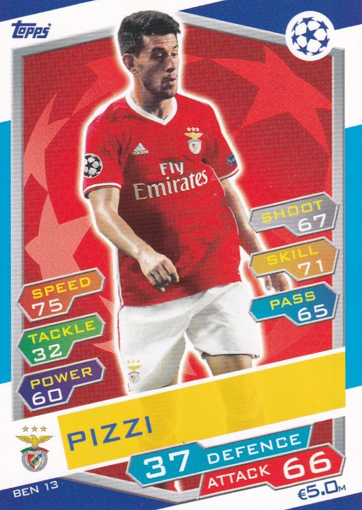 Pizzi - Benfica Lissabon - Topps Champions League 2016 - Basis Karte - Nr. BEN 13