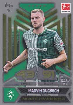 Marvin Ducksch / SV Werder Bremen / Topps Match Attax 2023 / Matchwinner / Nr.89