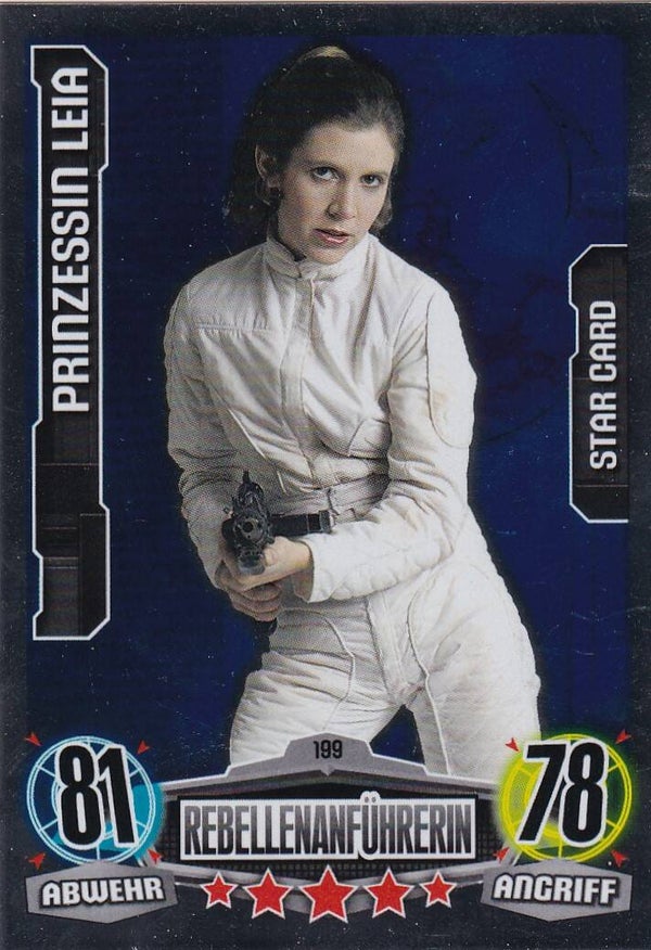 Prinzessin Leia - Star Wars Force Attax 2012 - Rebellenanführerin - Star Card - Nr. FAMOV1 199