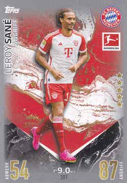 Leroy Sane / FC Bayern München / Topps Match Attax 2023 / Basis Karte / Nr. 301