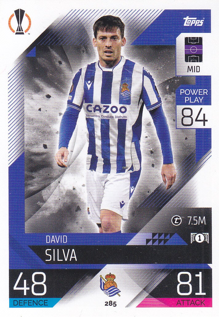 David Silva / Real Sociedad / Topps Champions League 2022 / Basis Karte / Nr.285