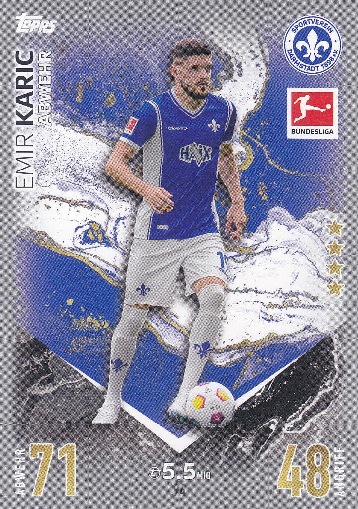 Emir Karic - SV Darmstadt 98 - Topps Match Attax 2023 - Basis Bild - Nr. 94
