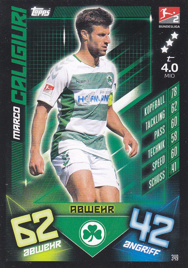 Marco Caligiuri / SpVgg Greuther Fürth / Topps Match Attax 2019 / Basis Karte / Nr. 349