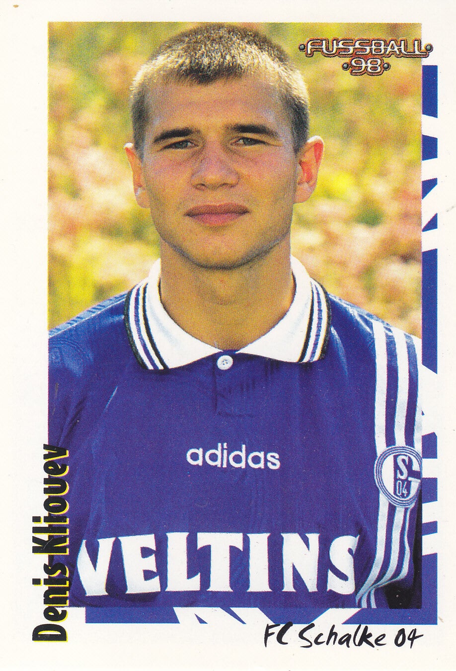 Denis Kliouev / FC Schalke 04 / Panini Bundesliga 1998 / Basis Bild / Nr. 318