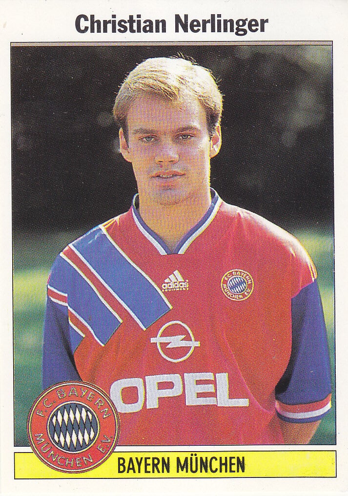 Christian Nerlinger / FC Bayern München / Panini Bundesliga 1995 / Basis Bild / Nr. 13