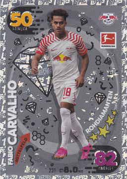 Fabio Carvalho / RB Leipzig / Topps Match Attax 2023 / Rohdiamanten Karte / Nr.231