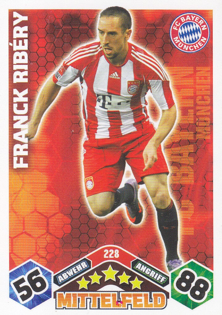 Franck Ribery / FC Bayern München / Topps Match Attax 2010 / Basis Karte / Nr.228