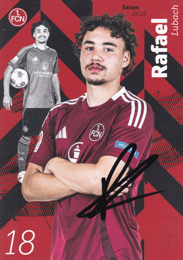 Rafael Lubach - 1.FC Nürnberg - Autogrammkarte 2024