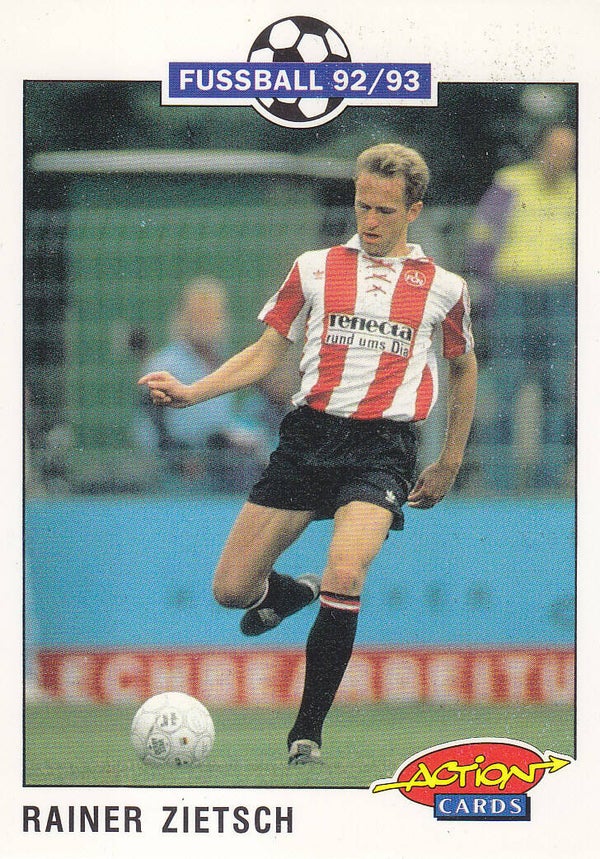 Rainer Zietsch / 1.FC Nürnberg / Panini Bundesliga 1992 / Basis Karte / Nr.171