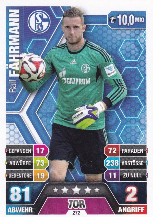 Ralf Fährmann - FC Schalke 04 - Topps Match Attax 2014 - Basis Karte - Nr. 272