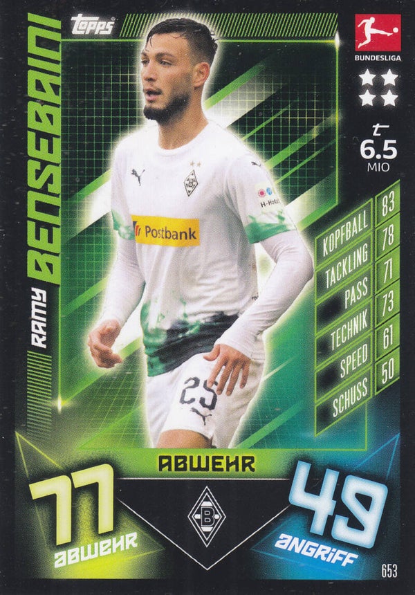 Ramy Bensebaini Borussia Mönchengladbach Basis Karte 653