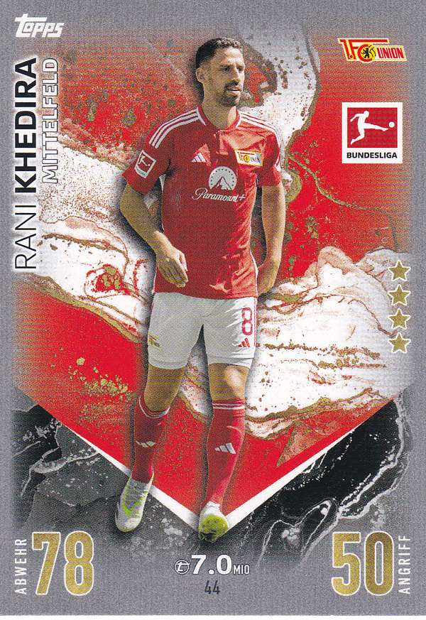 Rani Khedira - 1.FC Union Berlin - Topps Match Attax 2023 - Basis Karte - Nr. 44