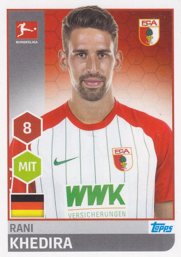 Rani Khedira / FC Augsburg /  Topps Bundesliga 2017 / Basis Bild / Nr. 10