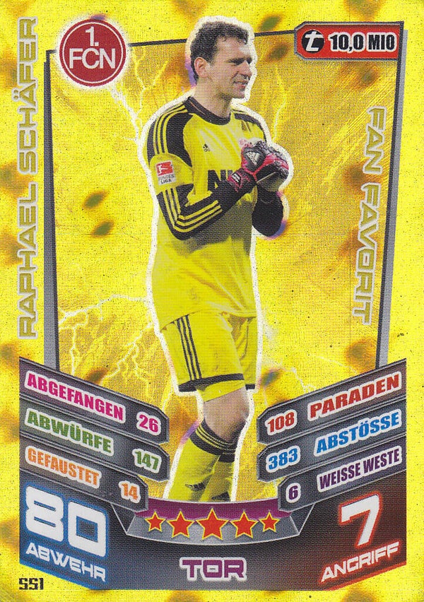 Raphael Schäfer / 1.FC Nürnberg / Topps Match Attax 2013 / Fan Favorit / Nr. 551