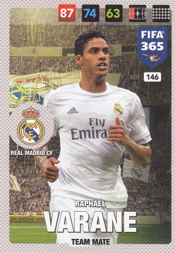 Raphael Varane / Real Madrid / Panini Fifa 365 Jahr 2017 / Team Mate / Nr. 146