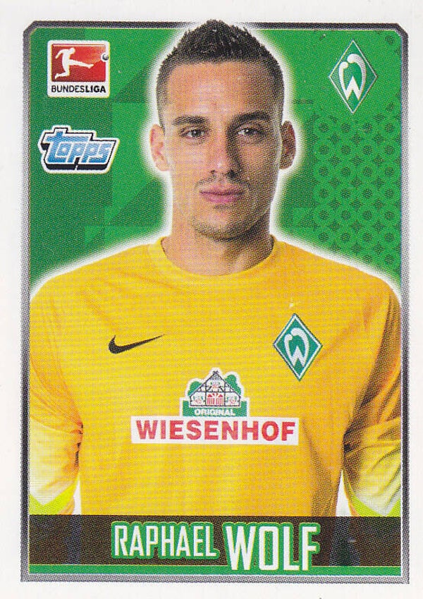 Raphael Wolf / SV Werder Bremen / Topps Bundesliga 2014 / Basis Bild / Nr.37