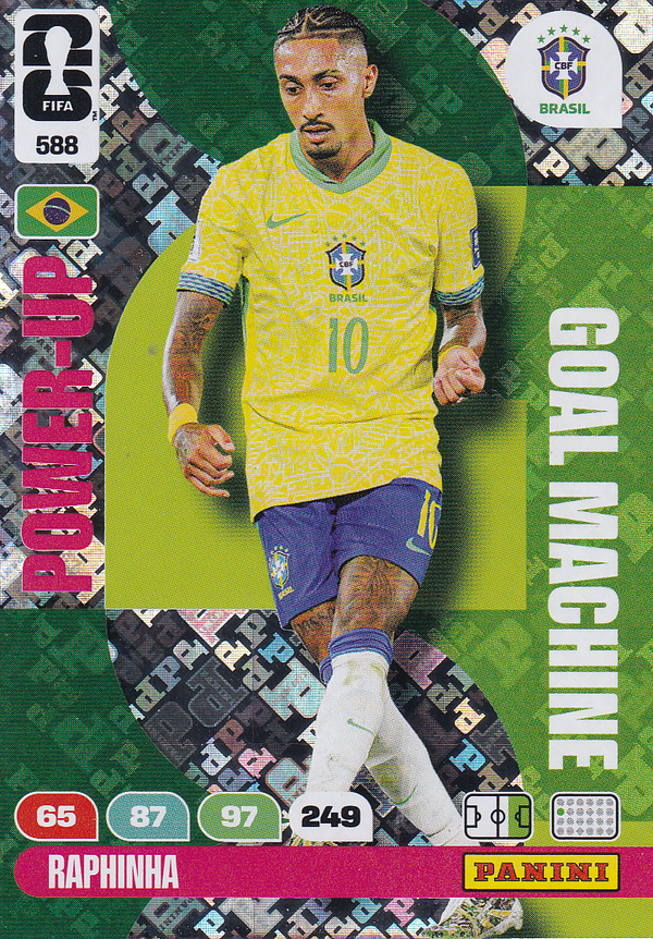 Raphinha - Brasilien - Panini WM 2026 - Power Up - Goal Machine - Nr. 588