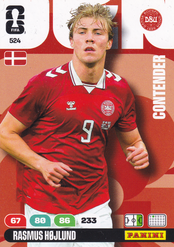 Rasmus Höjlund - Dänemark - Panini WM 2026 - Contender - Nr. 524