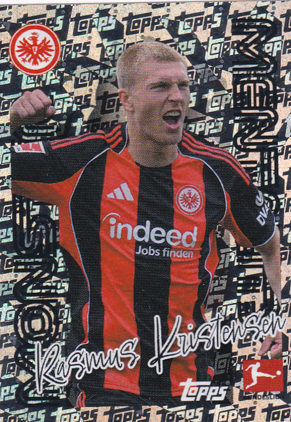 Rasmus Kristensen - Eintracht Frankfurt - Topps Bundesliga 2025 - Monster Mentality Glitzer - Nr. 78