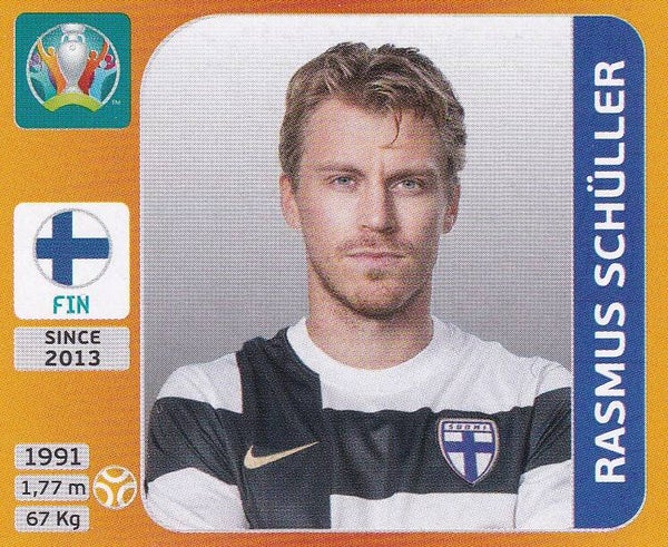 Rasmus Schüller / Finnland / Panini EM 2020 / Basis Bild / Nr. 191