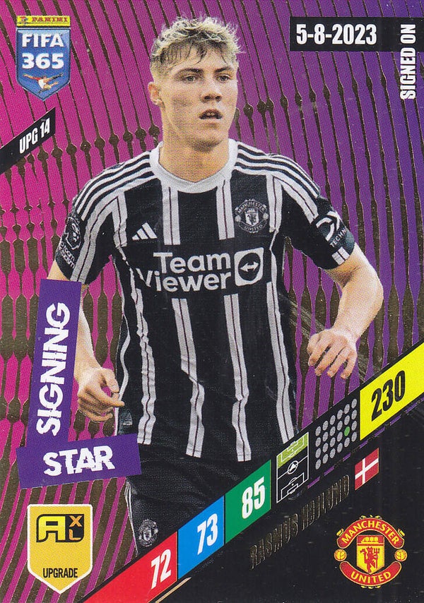 Rasmus Hojlund / Manchester United / Panini Fifa 365 Jahr 2024 / Signing Star / Icon Upgrade / Nr. UPG 14