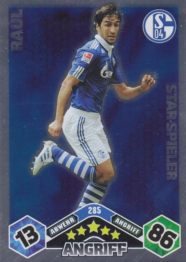 Raul / FC Schalke 04 / Topps Match Attax 2010 / Star-Spieler / Nr. 285