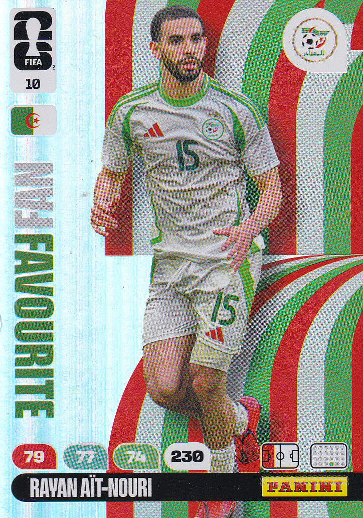 Rayan Ait-Nouri - Algerien - Panini WM 2026 - Fan Favourite - Nr. 10
