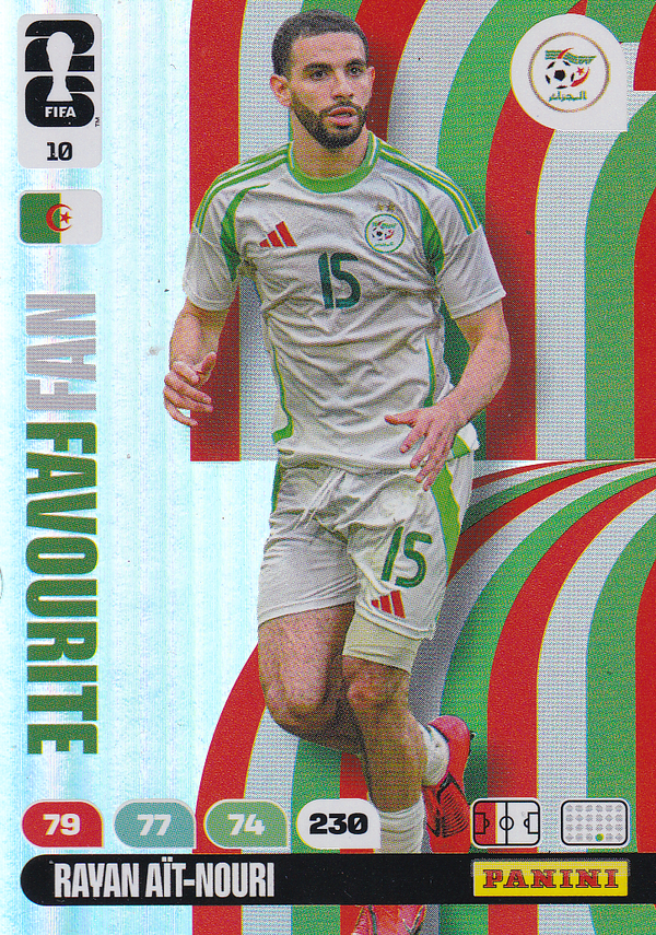 Rayan Ait-Nouri - Algerien - Panini WM 2026 - Fan Favourite - Nr. 10