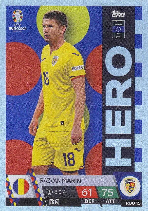 Razvan Marin / Rumänien / Topps EM 2024 / Hero / Nr. ROU 15