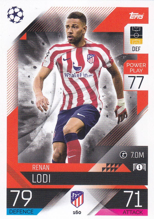 Renan Lodi / Atletico Madrid / Topps Chanpions League 2022 / Basis Karte / Nr. 160