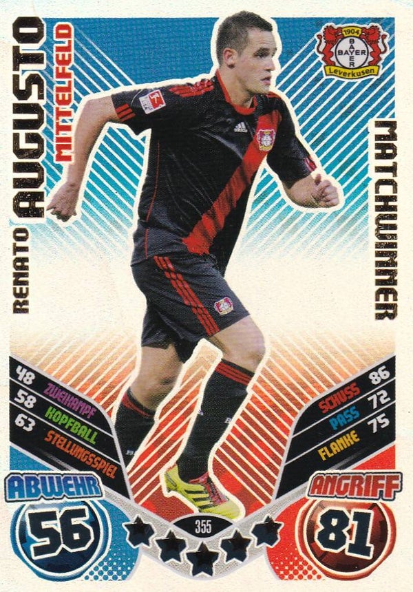 Renato Augusto / Bayer Leverkusen / Topps Match Attax 2011 / Matchwinner / Nr. 355