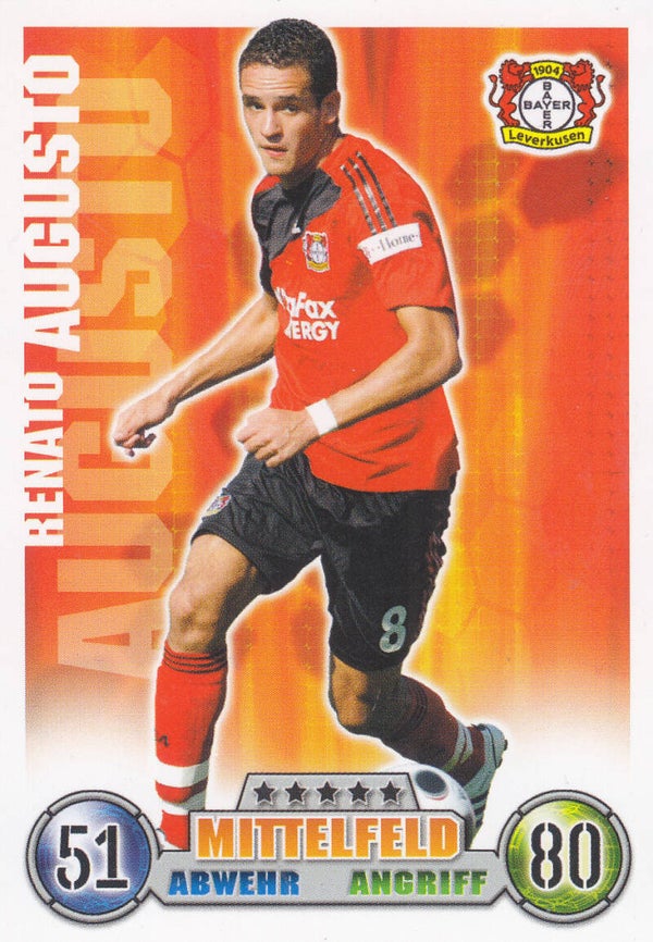 Renato Augusto / Bayer Leverkusen / Topps Match Attax 2008 / Basis Karte / Nr.228